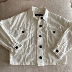 Zara cropped corduroy jacket